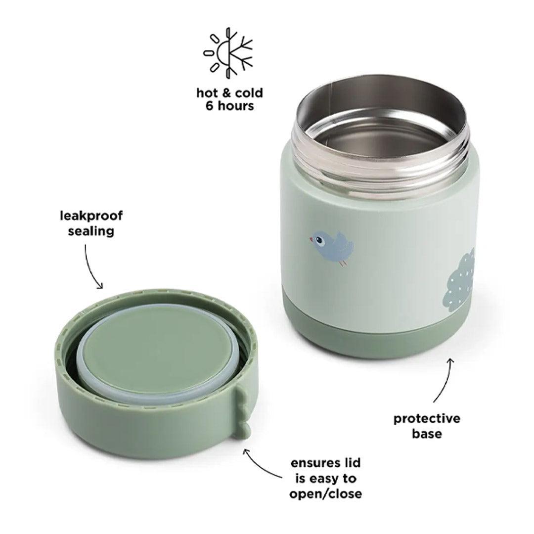 Done by Deer Insulated Food Jar - Playground Green-Food Storage-Playground Green-300ml | Natural Baby Shower