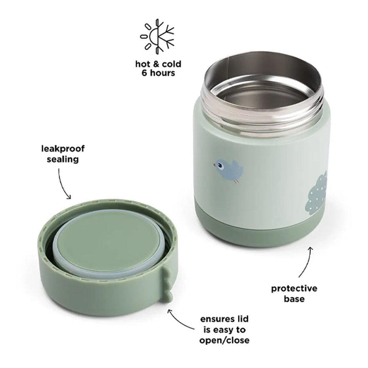Done by Deer Insulated Food Jar - Playground Green-Food Storage-Playground Green-300ml | Natural Baby Shower