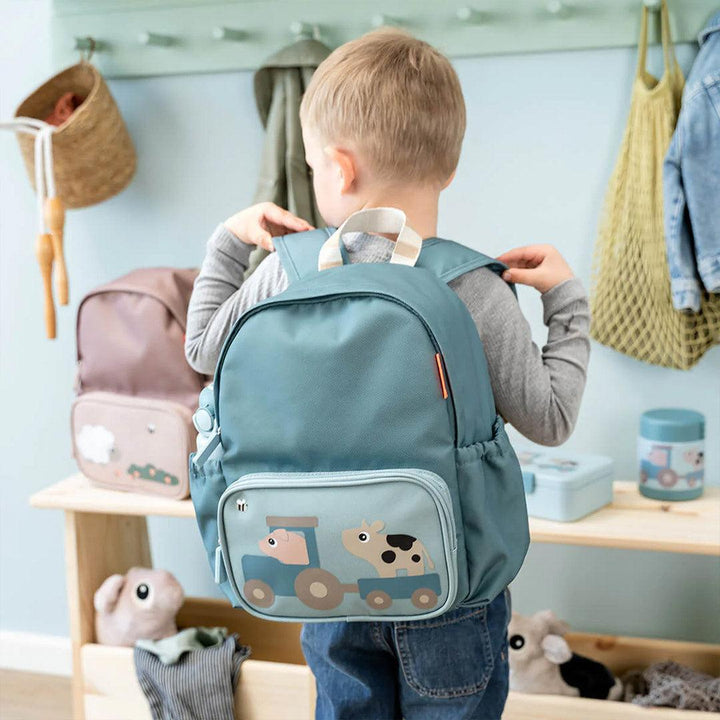 Done by Deer Kids Backpack - Tiny Farm Blue-Children's Backpacks-Tiny Farm Blue-One Size | Natural Baby Shower
