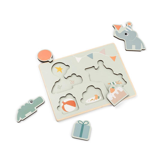 Done By Deer First Layer Puzzle - Celebration Colour Mix-Puzzles + Games-Celebration Colour Mix- | Natural Baby Shower