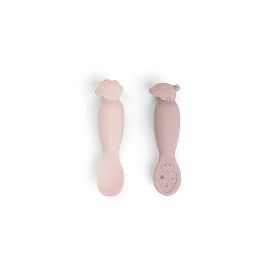 Done By Deer Learning Spoon Set - Tiny Farm Powder-Cutlery-Tiny Farm Powder- | Natural Baby Shower