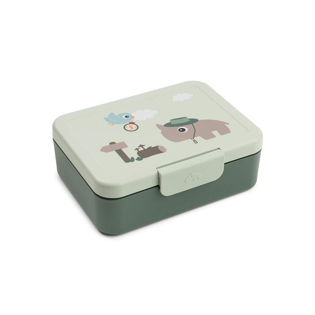 Done by Deer Lunch Box With Divider - Tiny Trails Green-Lunch Boxes-Tiny Trails Green- | Natural Baby Shower