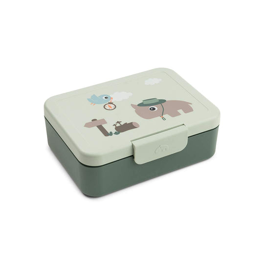 Done by Deer Lunch Box With Divider - Tiny Trails Green-Lunch Boxes-Tiny Trails Green- | Natural Baby Shower