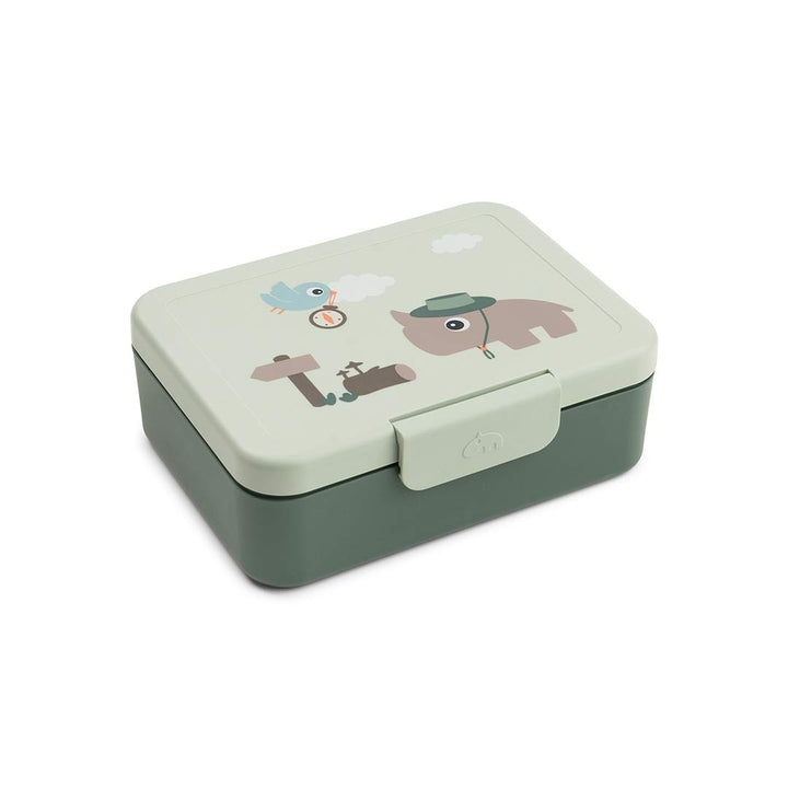 Done by Deer Lunch Box With Divider - Tiny Trails Green-Lunch Boxes-Tiny Trails Green- | Natural Baby Shower