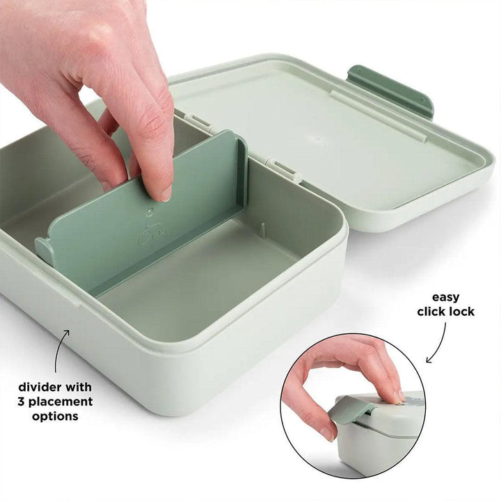 Done by Deer Lunch box w/divider - Playground Green-Lunch Boxes-Playground Green-One Size | Natural Baby Shower