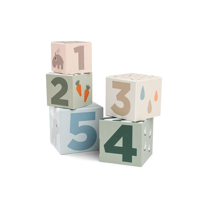 Done By Deer Stacking Cubes 5 pcs - Deer Friends Colour Mix-Activity Cubes-Deer Friends Colour Mix- | Natural Baby Shower