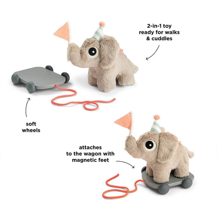 Done by Deer Pull Along 2-in-1 Toy - Elphee Sand-Pull-Alongs-Elphee Sand- | Natural Baby Shower