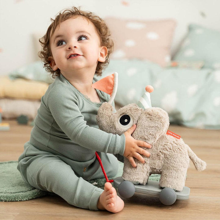 Done by Deer Pull Along 2-in-1 Toy - Elphee Sand-Pull-Alongs-Elphee Sand- | Natural Baby Shower