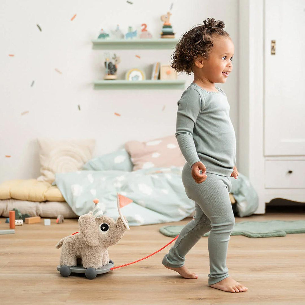 Done by Deer Pull Along 2-in-1 Toy - Elphee Sand-Pull-Alongs-Elphee Sand- | Natural Baby Shower