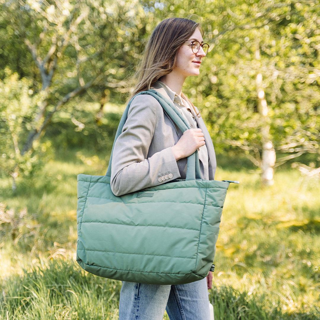 Done by Deer Quilted Changing Tote Bag Green