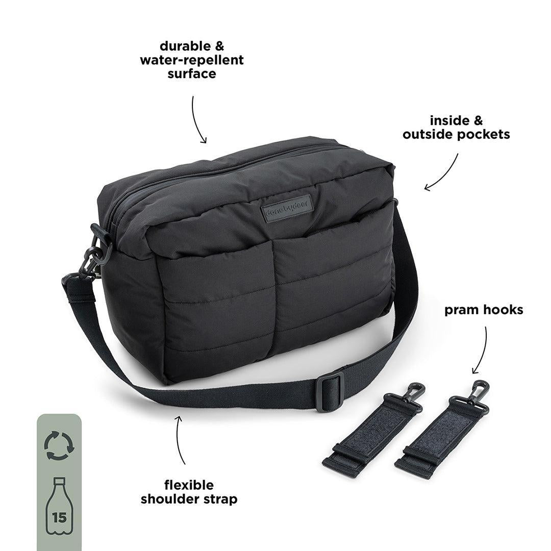 Done by Deer Quilted Stroller Bag - Black-Changing Bags-Black-One Size | Natural Baby Shower