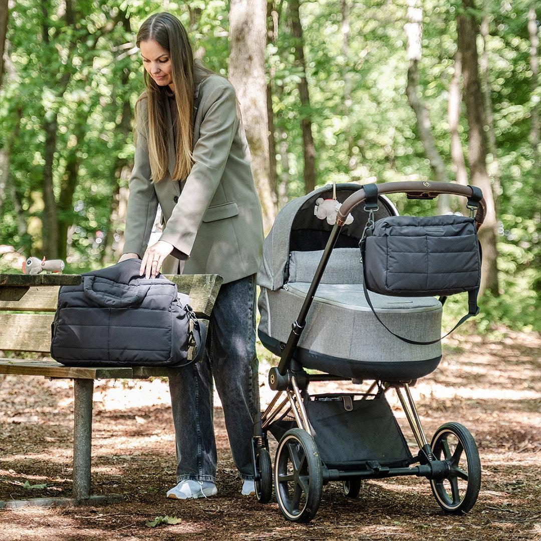 Done by Deer Quilted Stroller Bag - Black-Changing Bags-Black-One Size | Natural Baby Shower