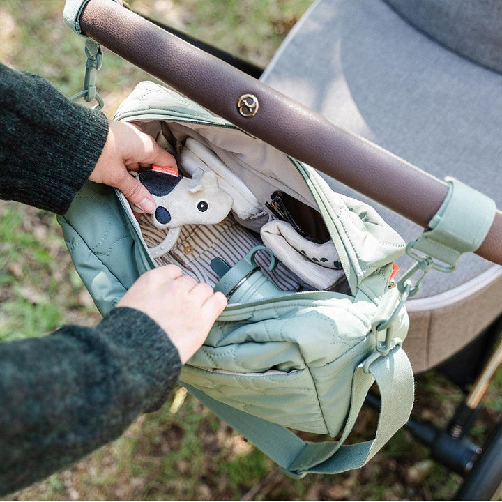 Done by Deer Quilted Stroller Bag - Green-Changing Bags-Green-One Size | Natural Baby Shower