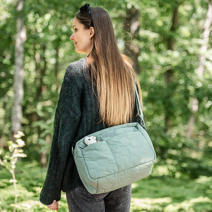Done by Deer Quilted Stroller Bag - Green-Changing Bags-Green-One Size | Natural Baby Shower