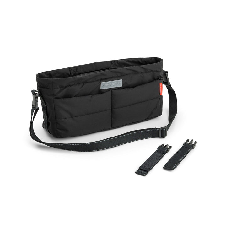 Done by Deer Quilted Stroller Organiser Bag - Black-Stroller Organisers-Black- | Natural Baby Shower