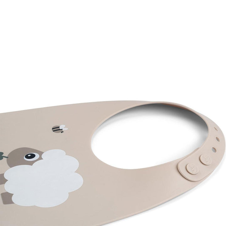 Done By Deer Silicone Bib - Sheepy Sand-Bibs-Sheepy Sand- | Natural Baby Shower