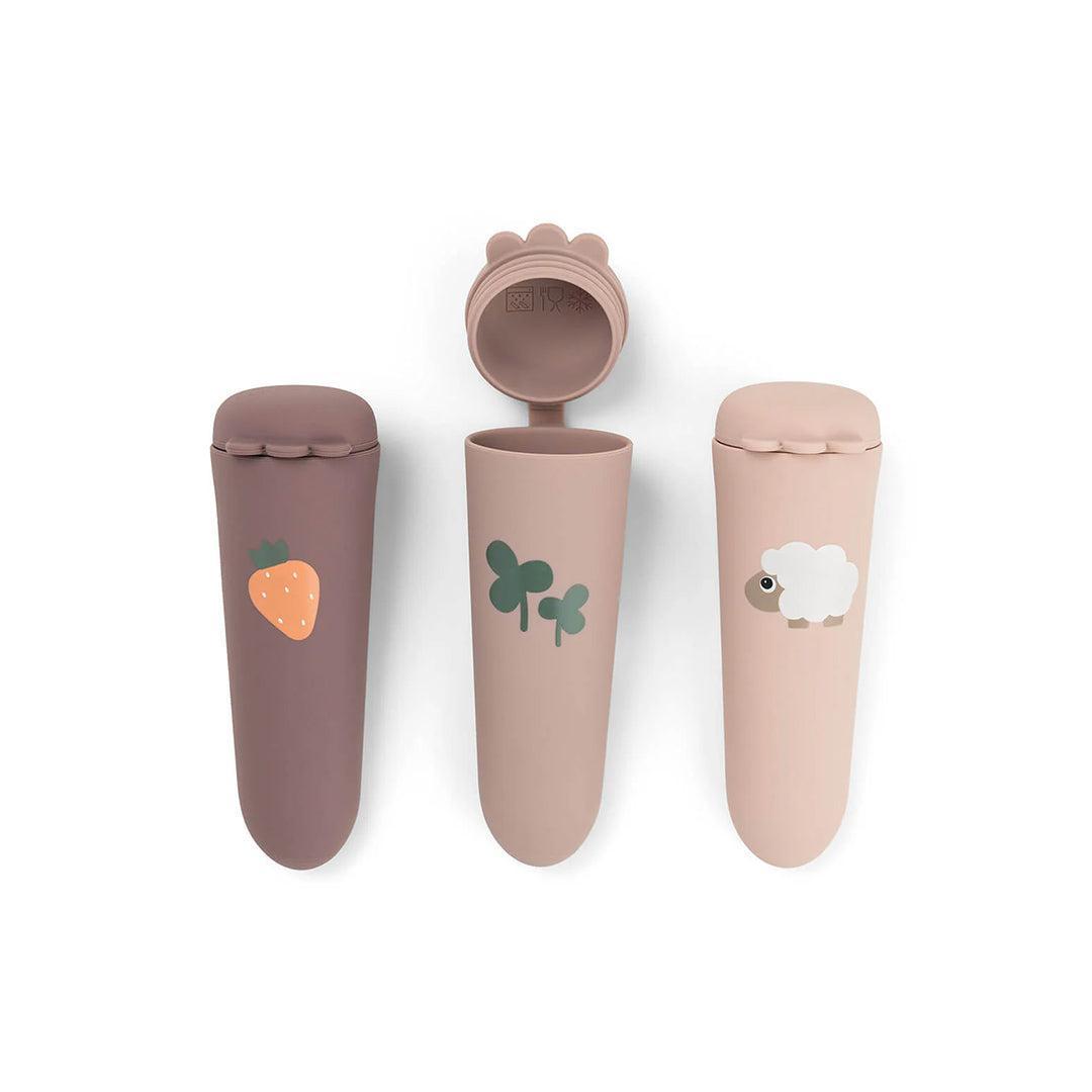 Done by Deer Silicone Ice Pops 3 Pack - Tiny Farm Powder-Ice Pop + Ice Trays-Tiny Farm Powder- | Natural Baby Shower
