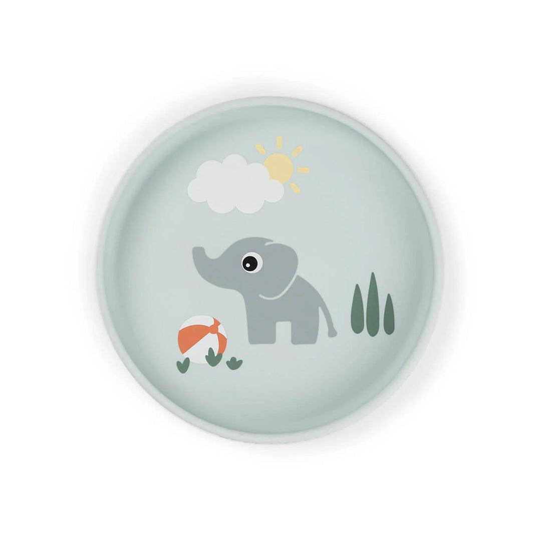 Done by Deer Silicone Stick & Stay Plate - Playground Blue-Plates-Playground Blue- | Natural Baby Shower