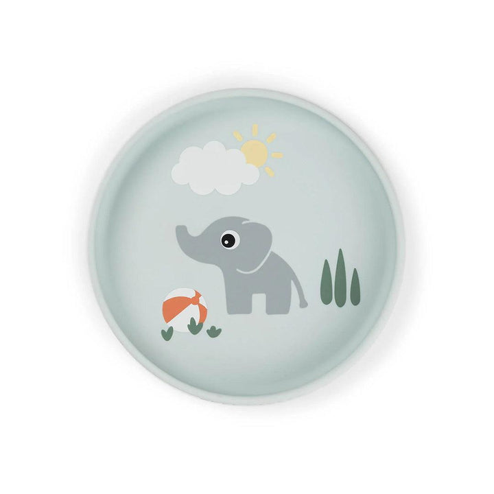 Done by Deer Silicone Stick & Stay Plate - Playground Blue-Plates-Playground Blue- | Natural Baby Shower