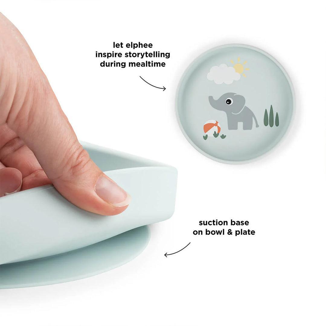 Done by Deer Silicone Stick & Stay Plate - Playground Blue-Plates-Playground Blue- | Natural Baby Shower