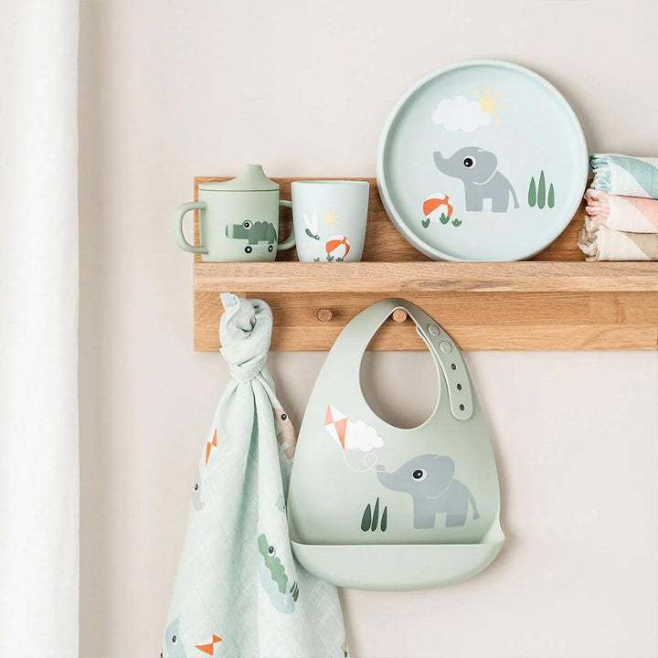 Done by Deer Silicone Stick & Stay Plate - Playground Blue-Plates-Playground Blue- | Natural Baby Shower