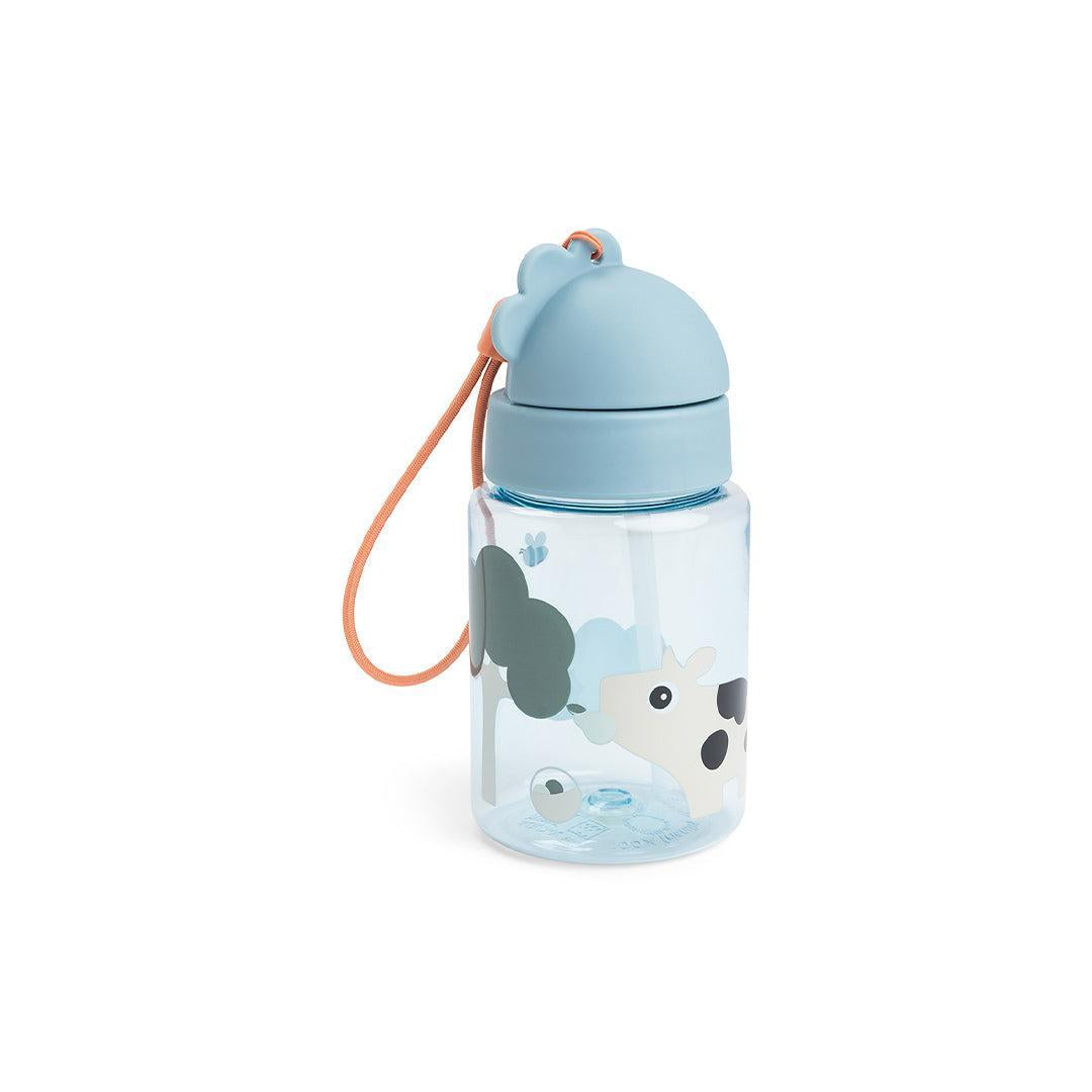 Done By Deer Straw Bottle - Tiny Farm Blue-Drinking Bottles-Tiny Farm Blue- | Natural Baby Shower