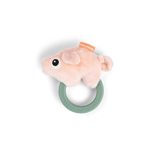 Done By Deer Sensory Rattle with Teether - Pigee Colour Mix-Rattles-Pigee Colour Mix- | Natural Baby Shower