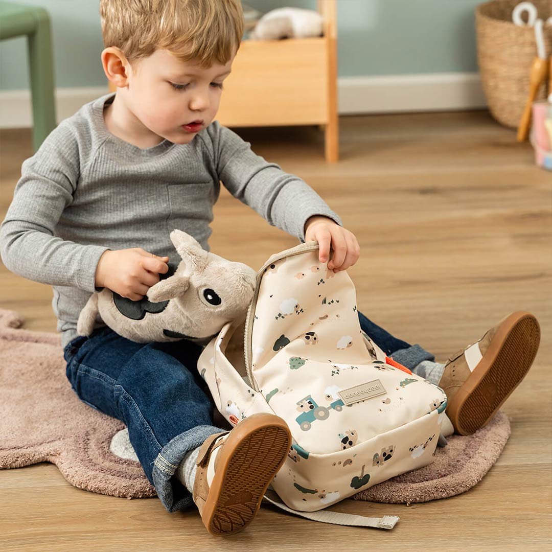Done by Deer Tiny Backpack - Tiny Farm Sand-Children's Backpacks-Tiny Farm Sand-4L | Natural Baby Shower