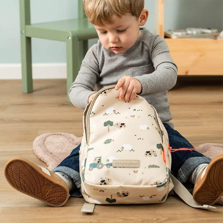 Done by Deer Tiny Backpack - Tiny Farm Sand-Children's Backpacks-Tiny Farm Sand-4L | Natural Baby Shower