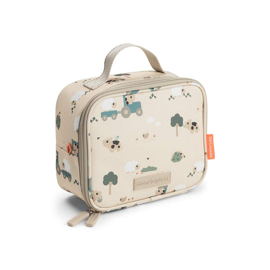Done by Deer Tiny Insulated Lunch - Tiny Farm Sand-Lunch Bags-Tiny Farm Sand-2.8L | Natural Baby Shower