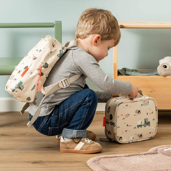 Done by Deer Tiny Insulated Lunch - Tiny Farm Sand-Lunch Bags-Tiny Farm Sand-2.8L | Natural Baby Shower