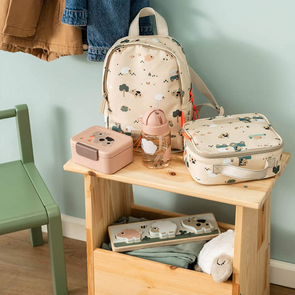 Done by Deer Tiny Insulated Lunch - Tiny Farm Sand-Lunch Bags-Tiny Farm Sand-2.8L | Natural Baby Shower