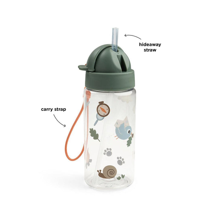 Done by Deer Straw Bottle - Tiny Trails Green-Drinking Bottles-Tiny Trails Green-350ml | Natural Baby Shower