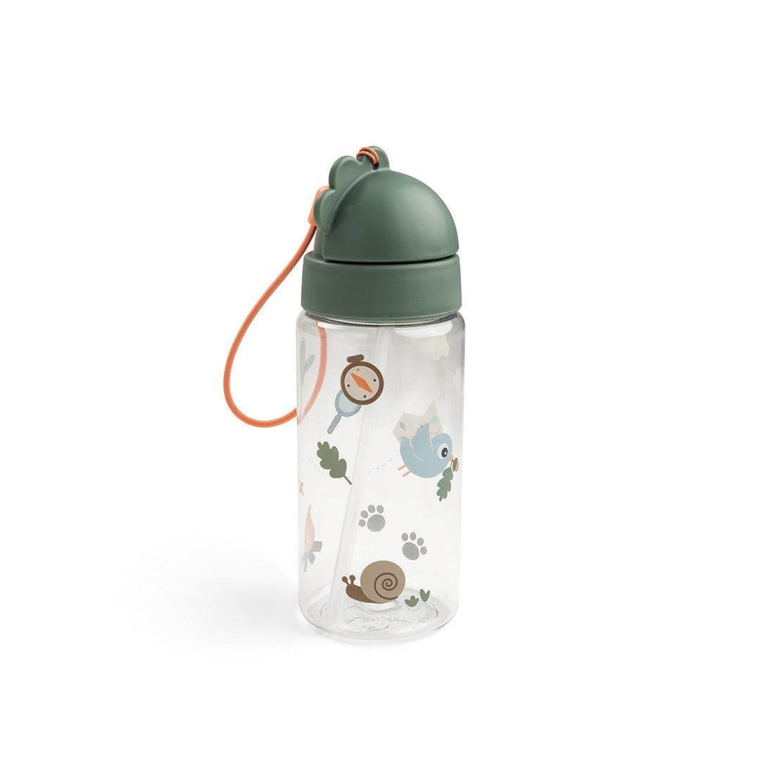 Done by Deer Straw Bottle - Tiny Trails Green-Drinking Bottles-Tiny Trails Green-350ml | Natural Baby Shower