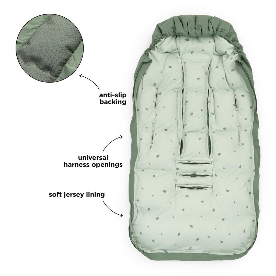 Done by Deer Winter Footmuff - Green-Footmuffs-Green- | Natural Baby Shower