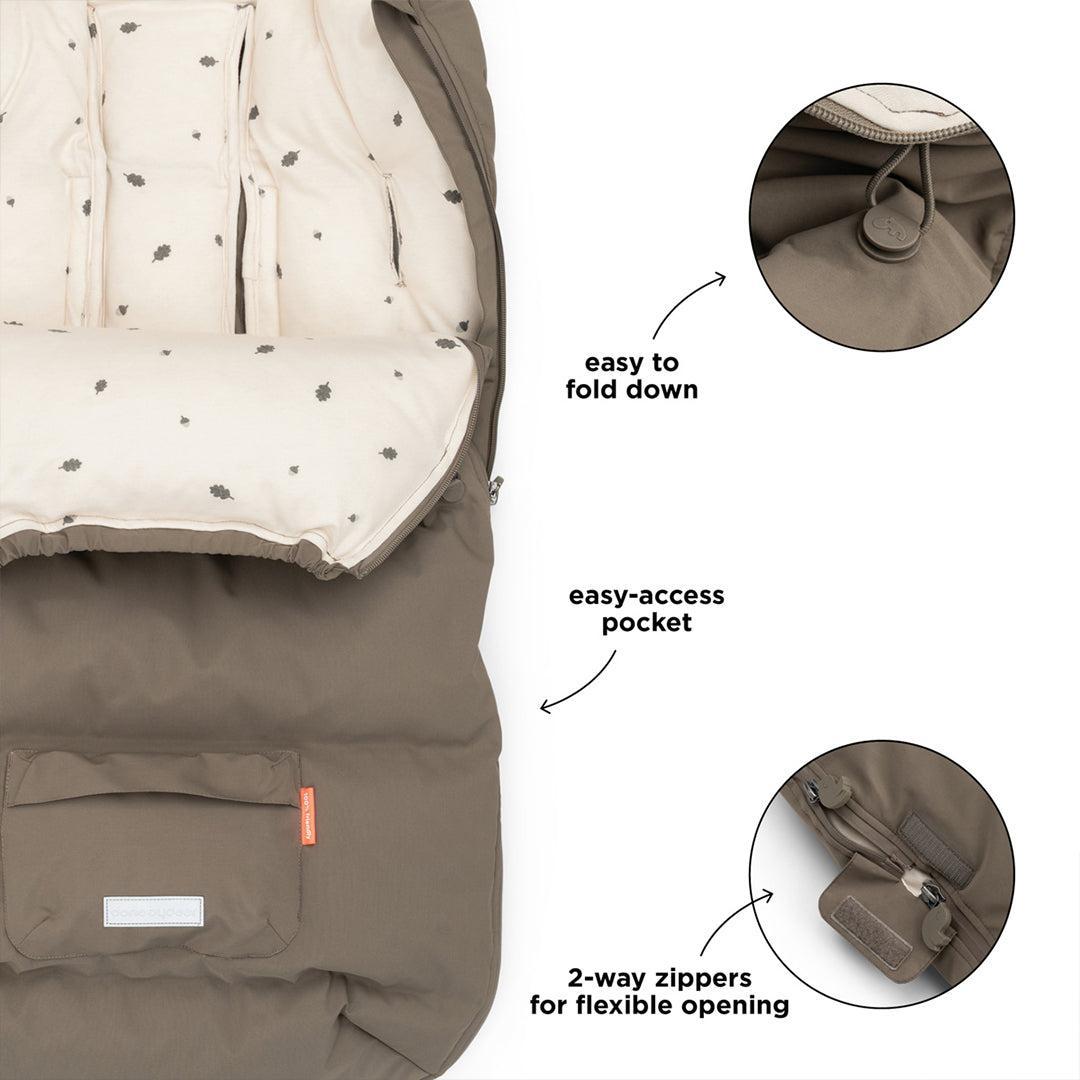 Done by Deer Winter Footmuff - Taupe-Footmuffs-Taupe- | Natural Baby Shower