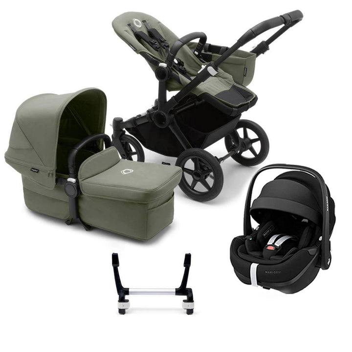 Bugaboo Donkey 5 Mono Pebble 360/360 Pro Travel System - Forest Green-Travel Systems-Pebble 360 Pro Car Seat-No Base | Natural Baby Shower