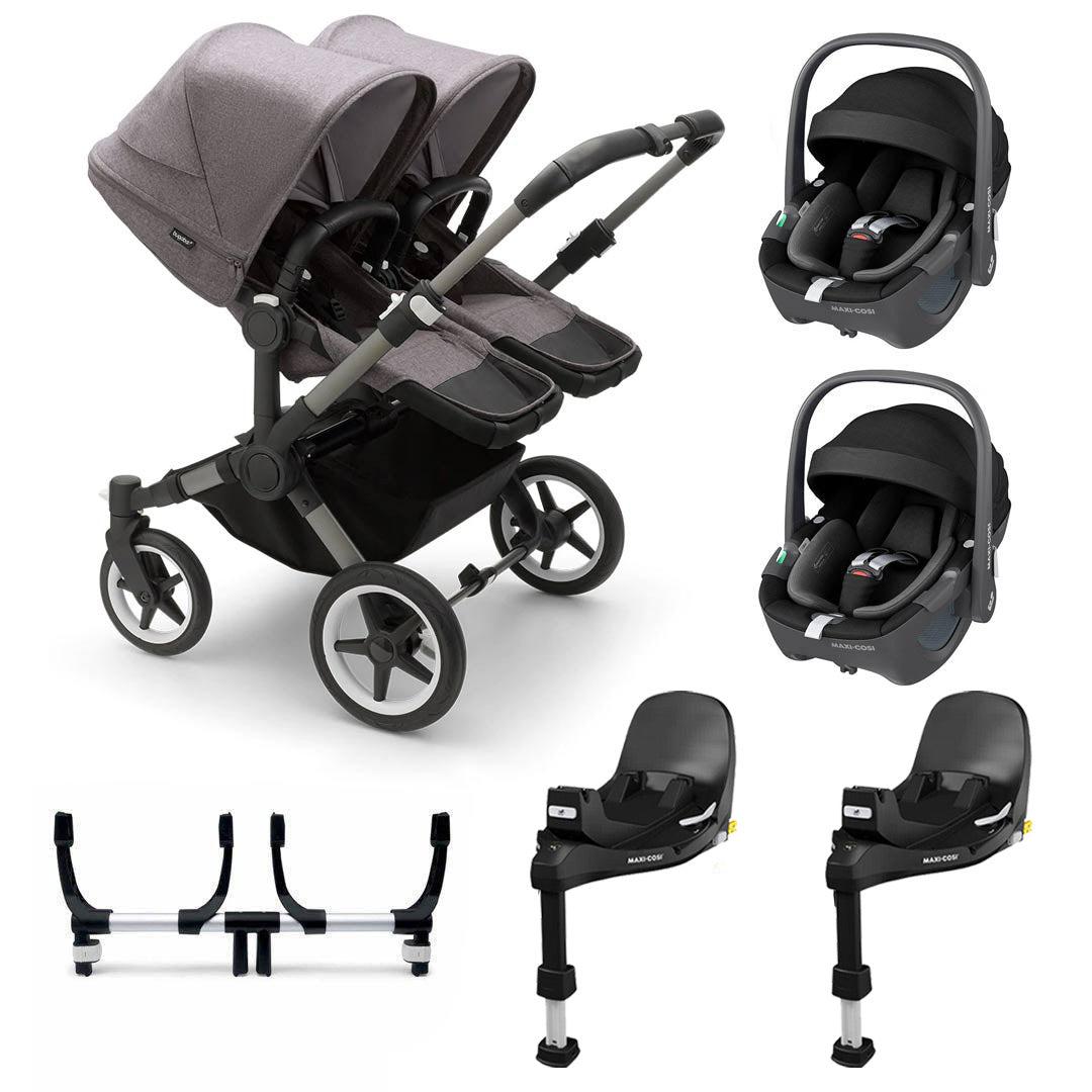 Bugaboo donkey twin hotsell with car seats