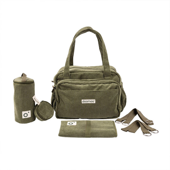 Doomoo Changing Bag - Fluffy Corduroy Khaki-Changing Bags-Fluffy Corduroy Khaki- | Natural Baby Shower