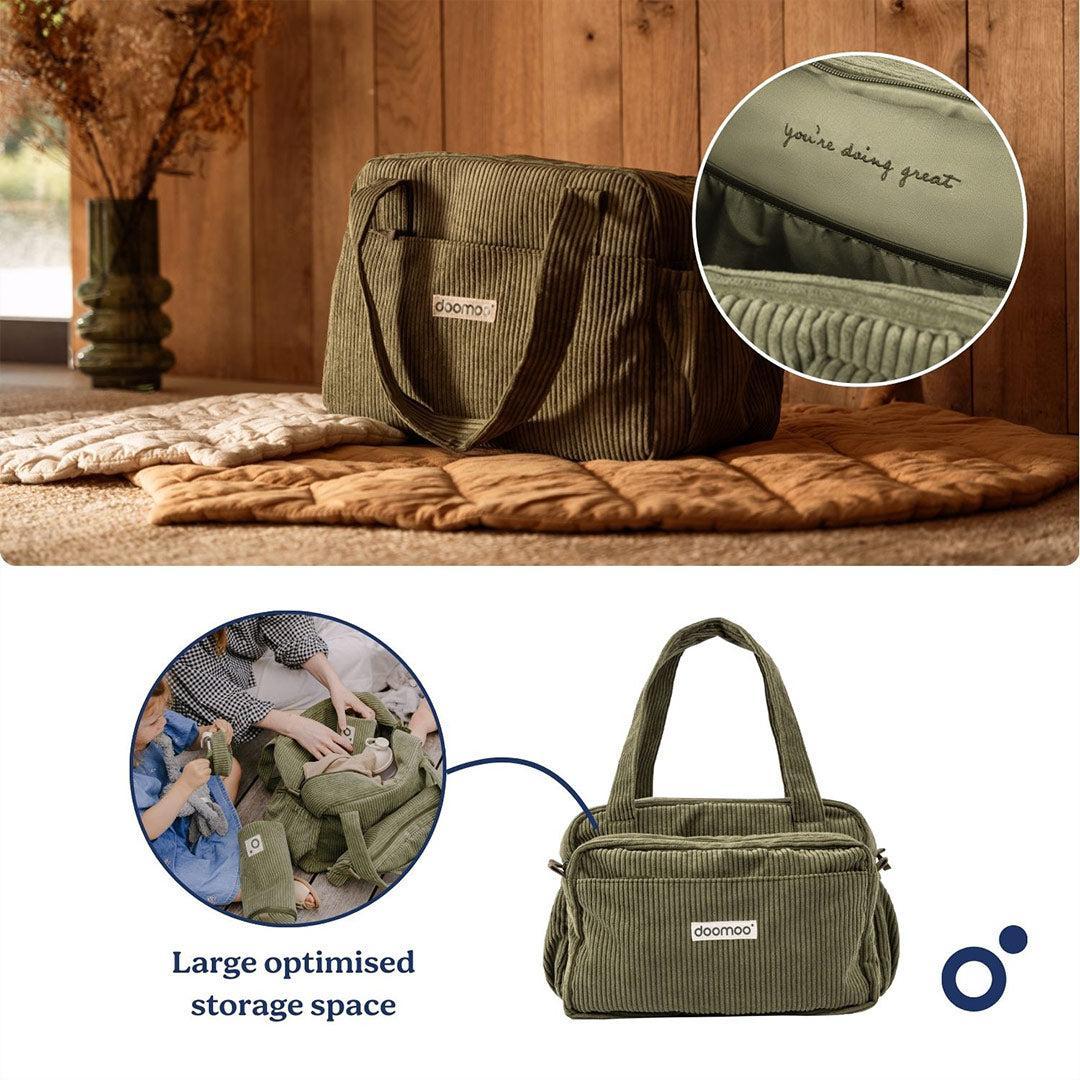 Doomoo Changing Bag - Fluffy Corduroy Khaki-Changing Bags-Fluffy Corduroy Khaki- | Natural Baby Shower