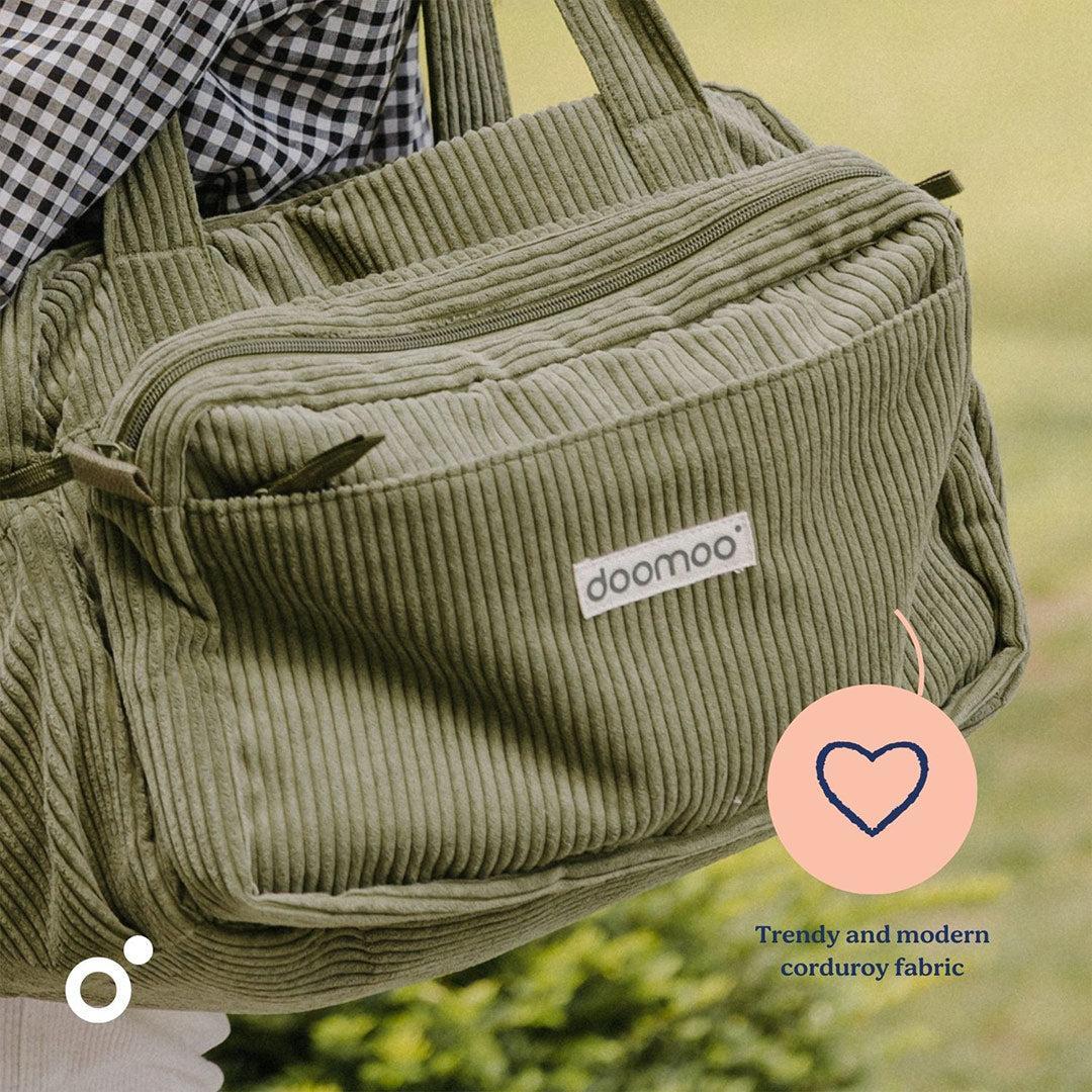 Doomoo Changing Bag - Fluffy Corduroy Khaki-Changing Bags-Fluffy Corduroy Khaki- | Natural Baby Shower
