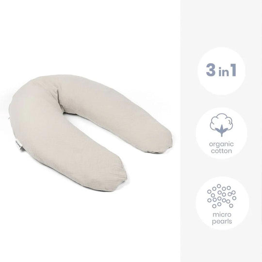 Doomoo Comfy Big Maternity Pillow - Almond-Pregnancy Pillows-Almond- | Natural Baby Shower