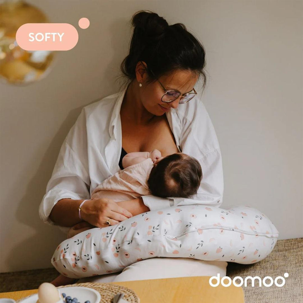 Doomoo Softy Nursing Pillow - Peaches-Nursing Pillows-Peaches- | Natural Baby Shower