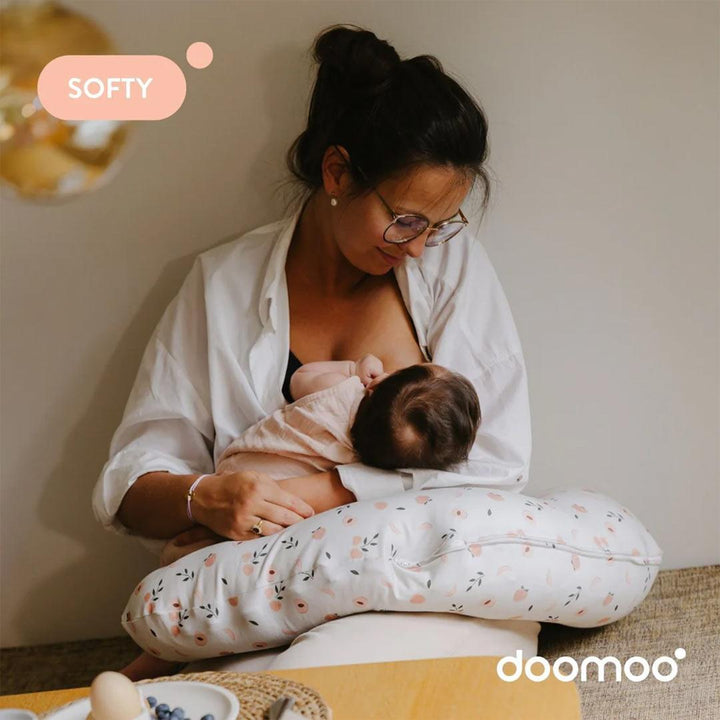 Doomoo Softy Nursing Pillow - Peaches-Nursing Pillows-Peaches- | Natural Baby Shower