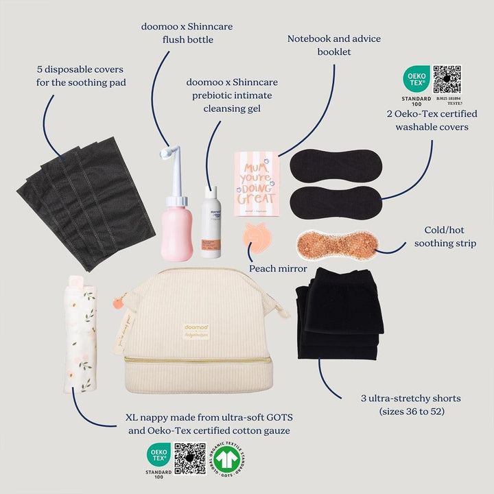 Doomoo Vanity - Post Partnum/Hospital Bag Kit - Cream-Postpartum Accessories-Cream- | Natural Baby Shower