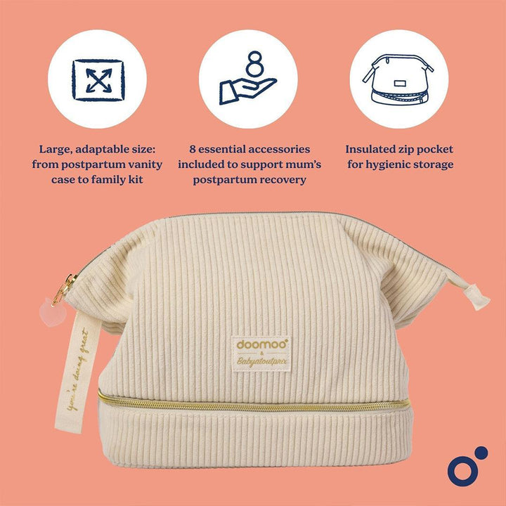 Doomoo Vanity - Post Partnum/Hospital Bag Kit - Cream-Postpartum Accessories-Cream- | Natural Baby Shower