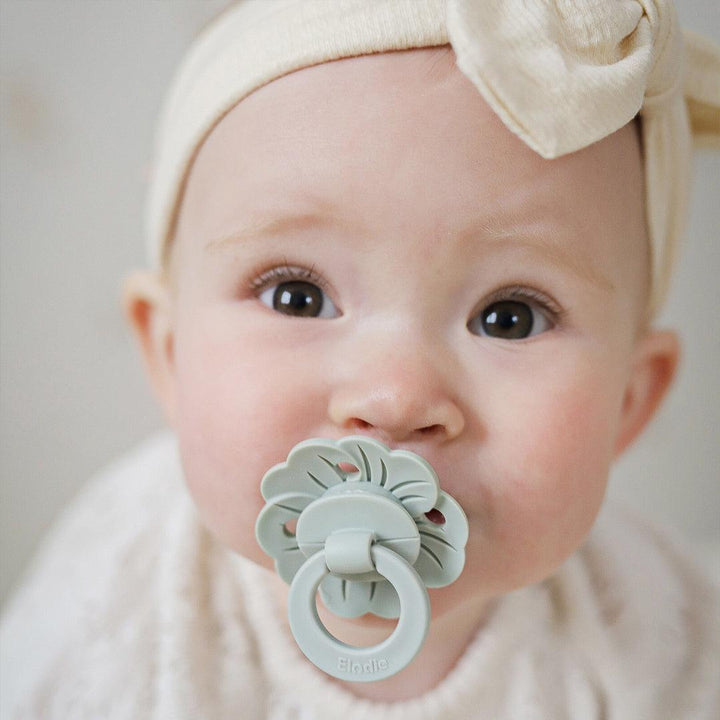 Elodie Details Binky Bloom Pacifier - Mineral Green-Pacifiers-Mineral Green- | Natural Baby Shower