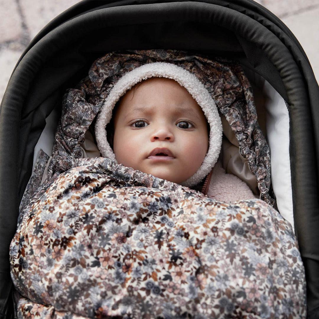 Elodie Details Light Down Footmuff Blue Garden - Main Image