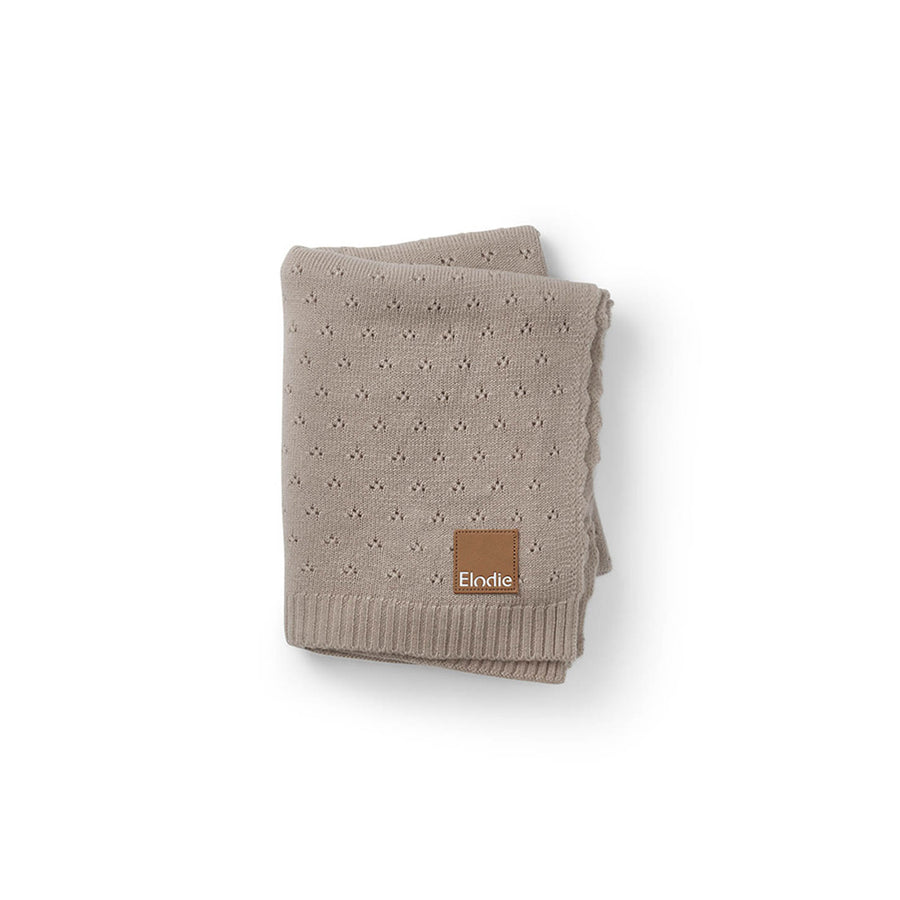 Elodie Details Pointelle Blanket - Tender Taupe-Blankets-Tender Taupe-One Size | Natural Baby Shower