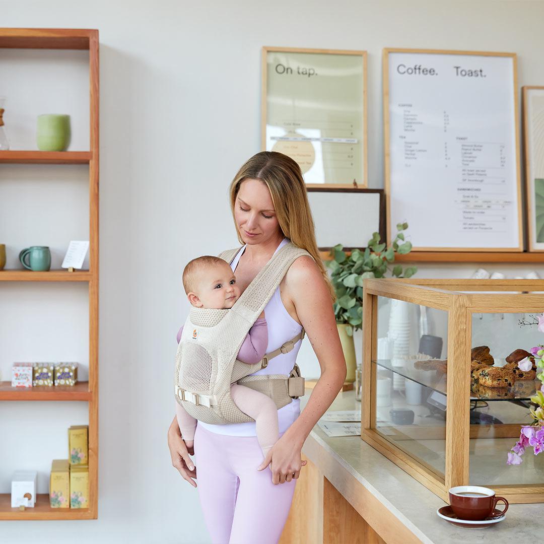 Ergobaby Aerloom Baby Carrier - Sandstone-Baby Carriers- | Natural Baby Shower